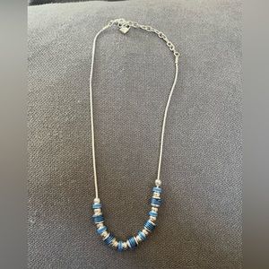 Charter Club silver and blue thread necklace